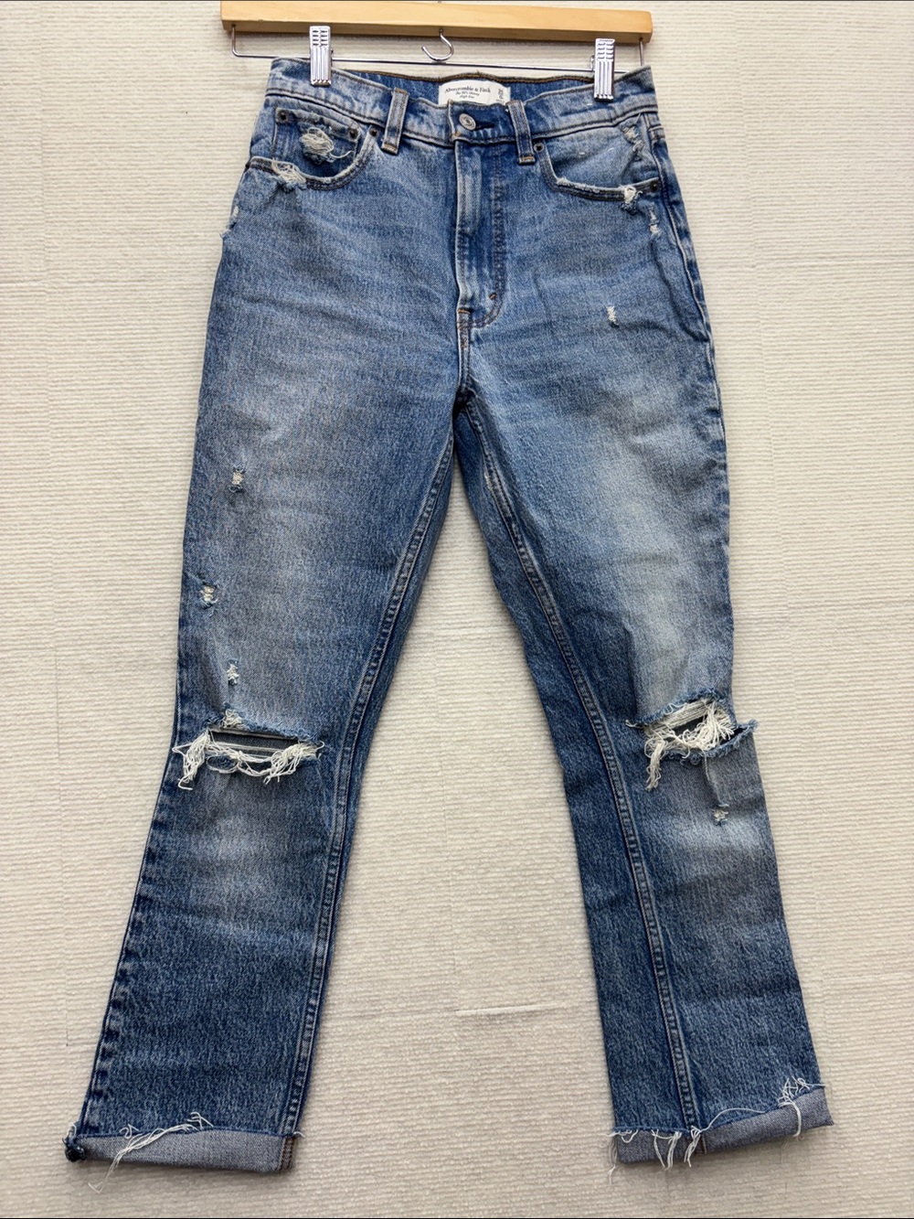 Abercrombie & Fitch 90s skinny high rise 25 0s denim blue jeans